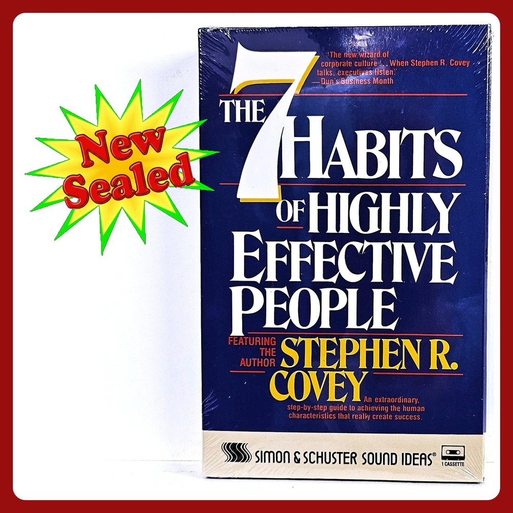 Stephen R Covey‎ 7 Habits Of Highly Effective People Audio Cassette 1989 New